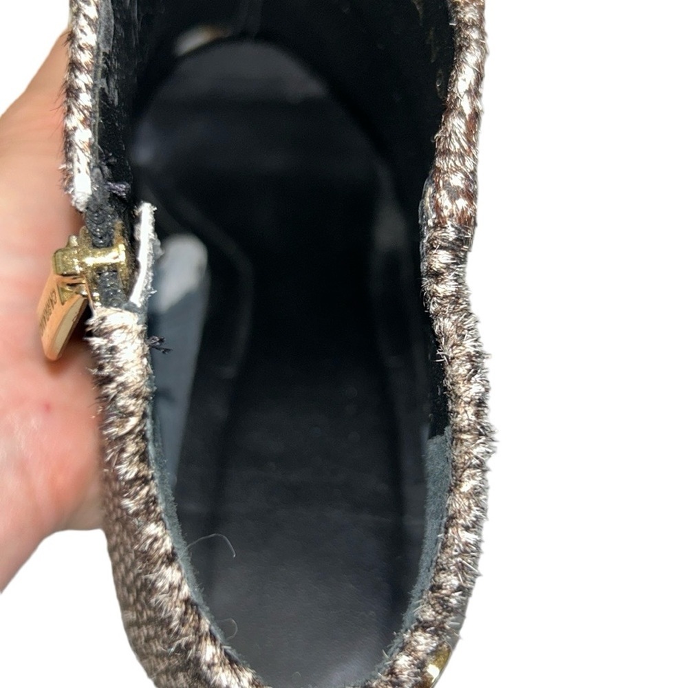 CARRANO Anthropologie | Pony Hair Ankle Booties Polka Dot Black/Beige Women’s 10 - Picture 4 of 16